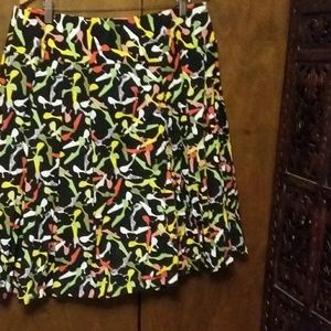 LIZ CLAIBORNE "Shoes" Black Skirt -16